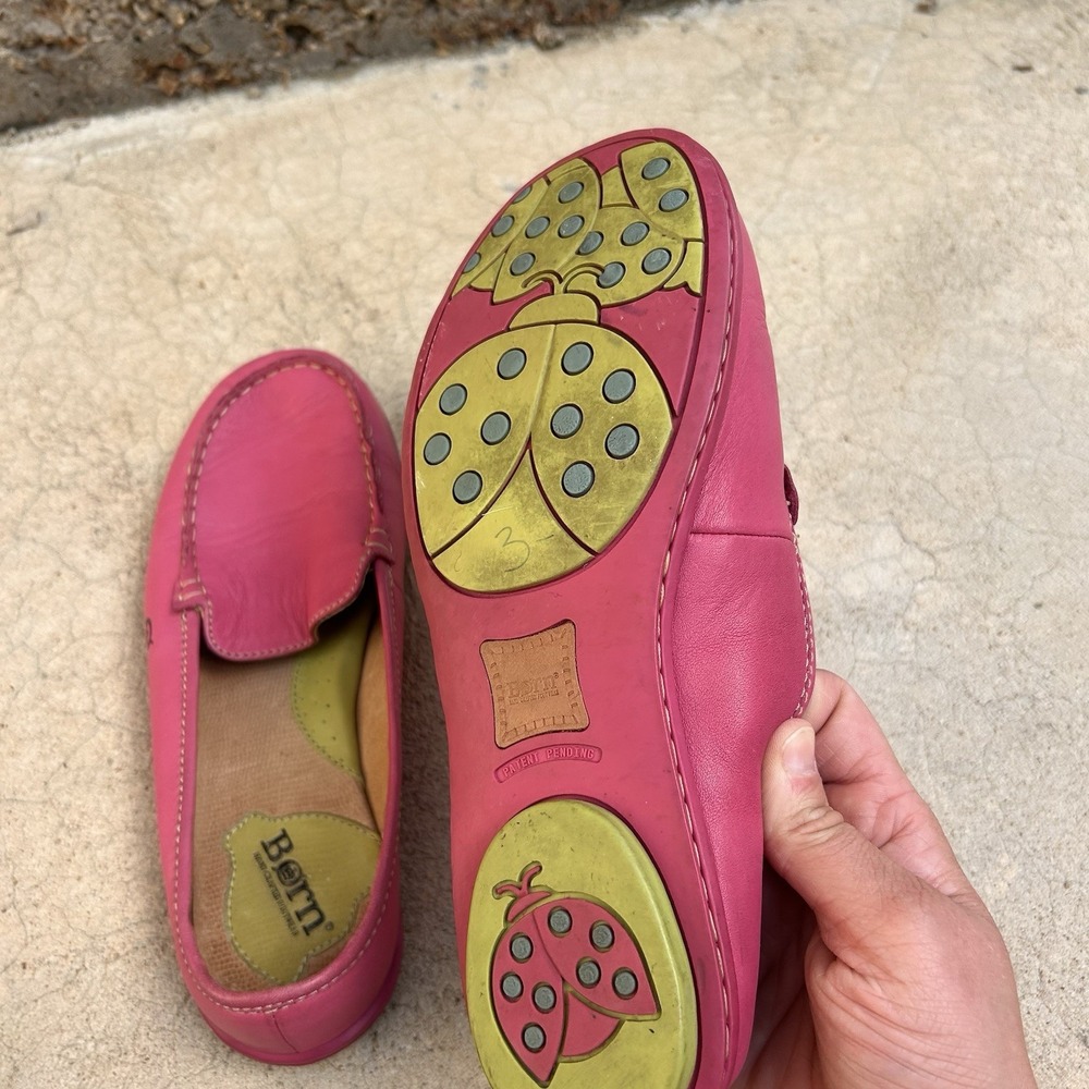 BORN (BØRN) Pink Leather Slip-On Loafers/Moccasins - Size 8.5 40 - Picture 12 of 13